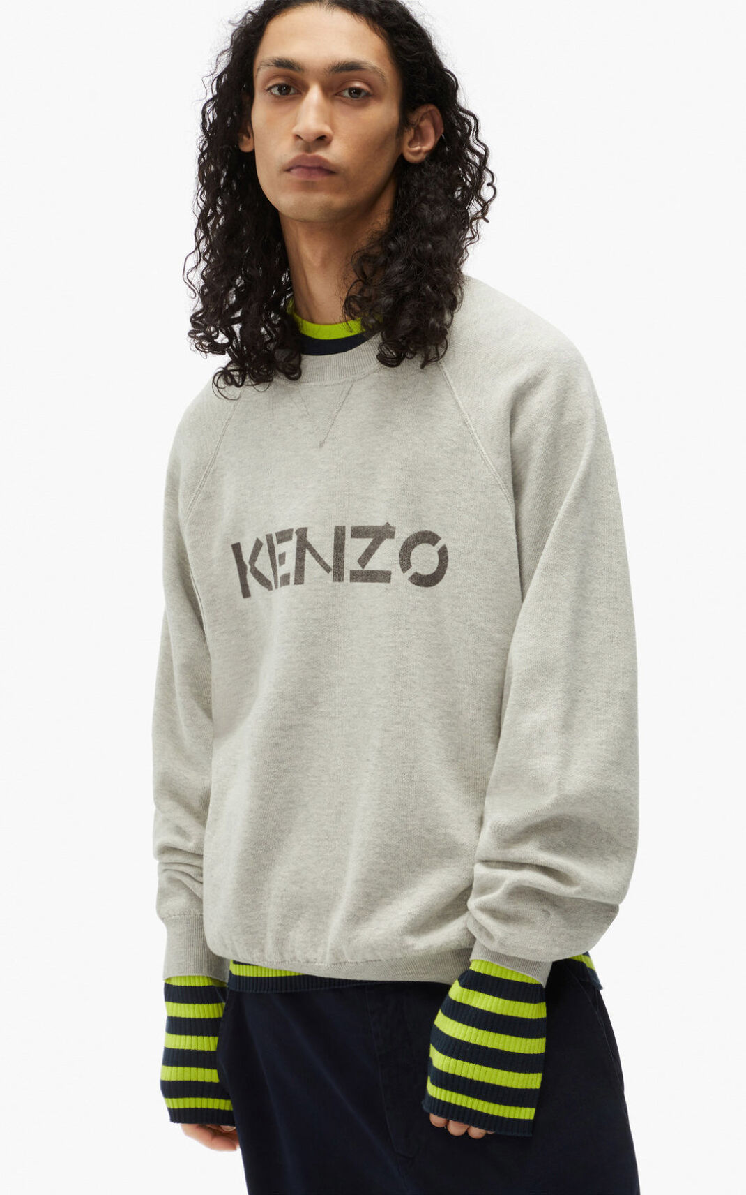 Kenzo logo セーター メンズ グレー - CXEYVN485